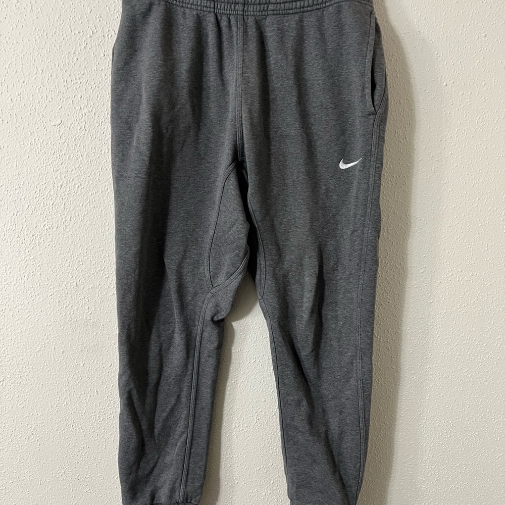 Nike Gray Sweatpants Tapered Elastic Waistband